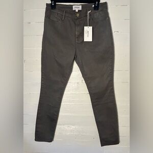 NWT Frame Denim Le High Skinny Jeans. Smoke gray coated, women’s 29.